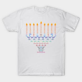 Marine Creatures Menorah T-Shirt